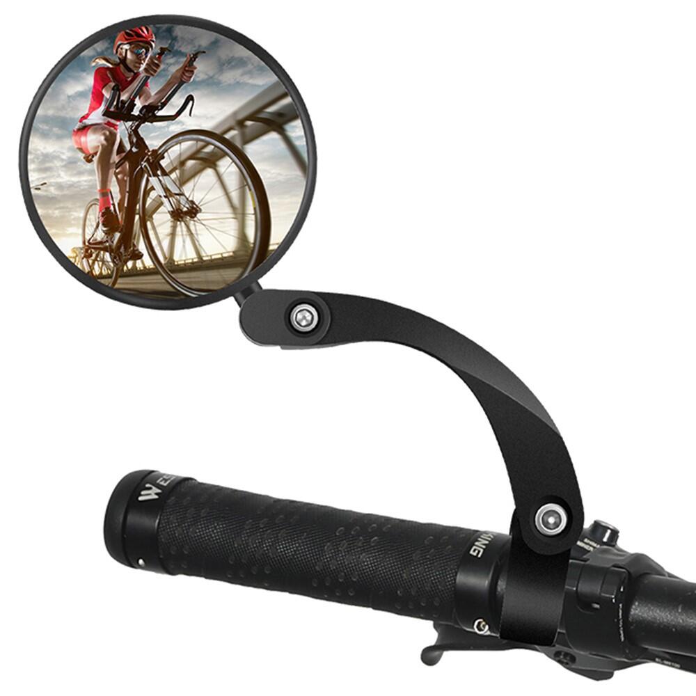 WEST BIKING Zrcátko na řídítka s rotujícím varovným reflektorem