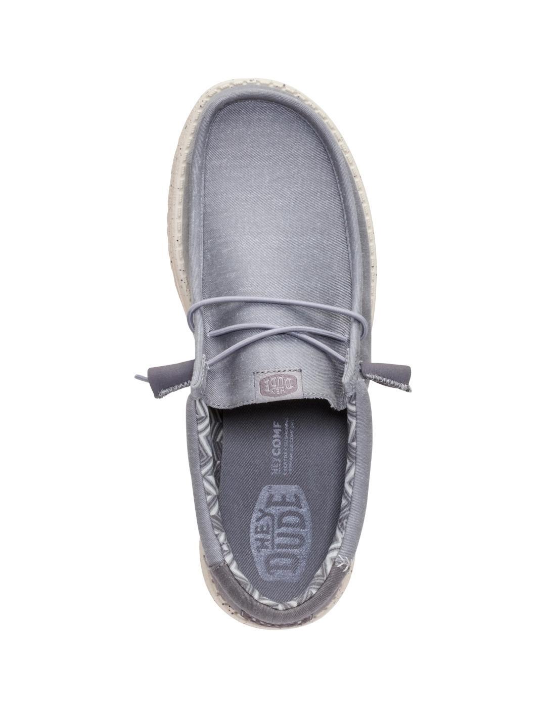 Tênis para Homem Hey dude Wally stretch canvas Cinza. 5/7