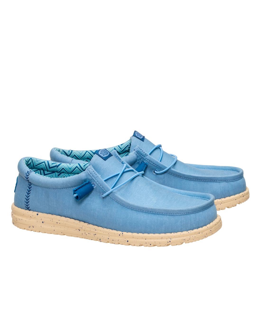 Zapatillas para Hombre Hey dude Stretch  Azul 3/7
