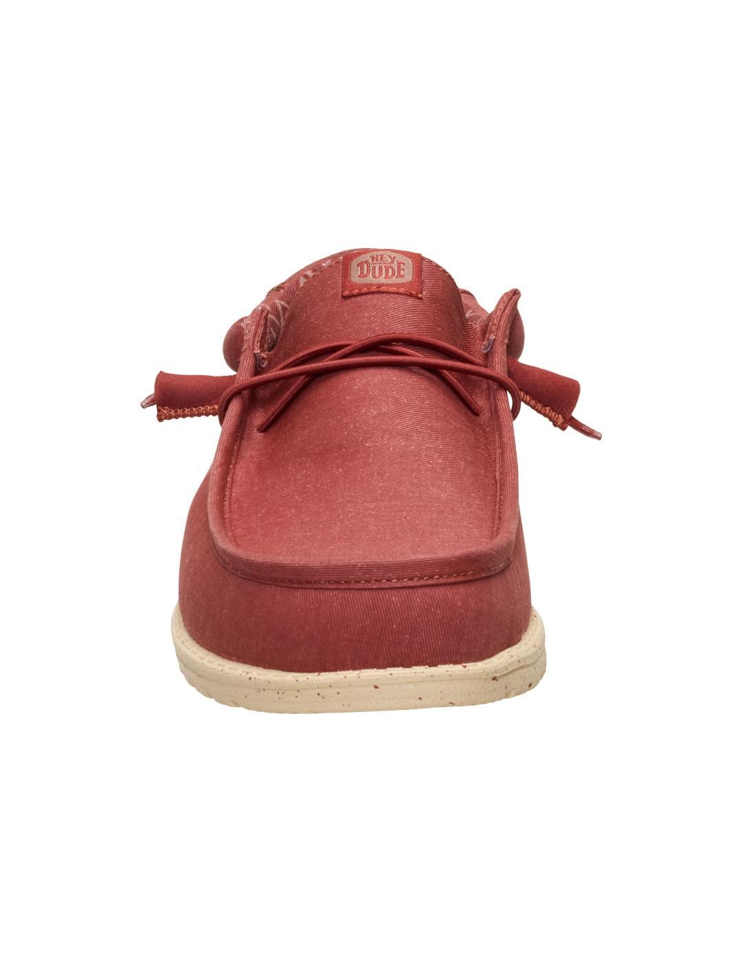 TÉnis De Lona Homem Hey Dude Wally Strech Canvas Vermelho 5/7