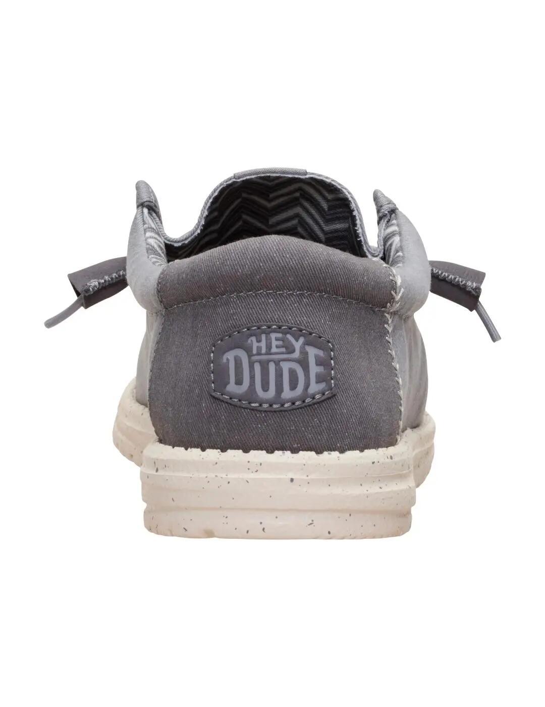 Sneaker für Herren Hey Dude Wally Stretch Canvas Grau. 7/7