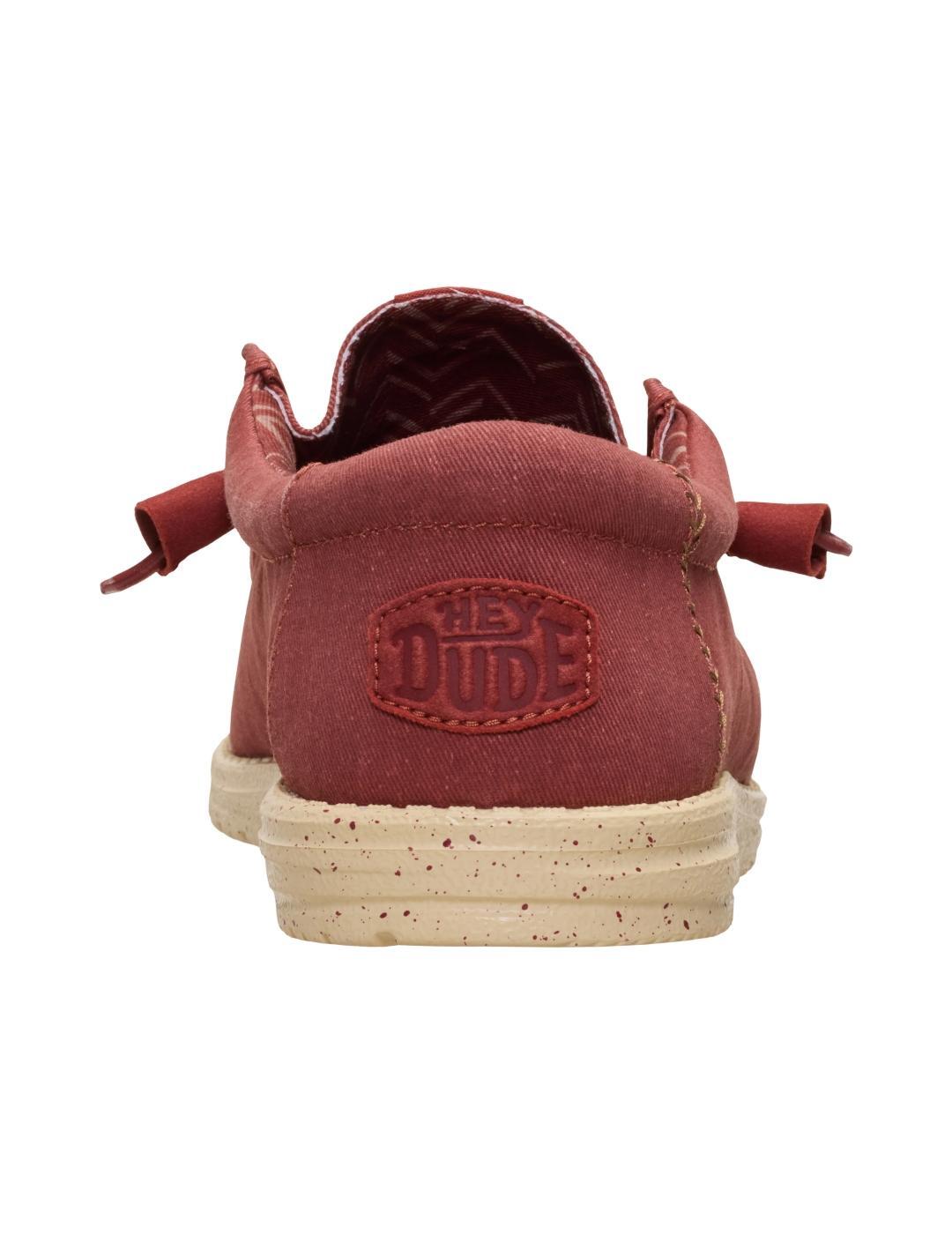 Baskets En Toile Homme Hey Dude Wally Strech Canvas Rouge 6/7
