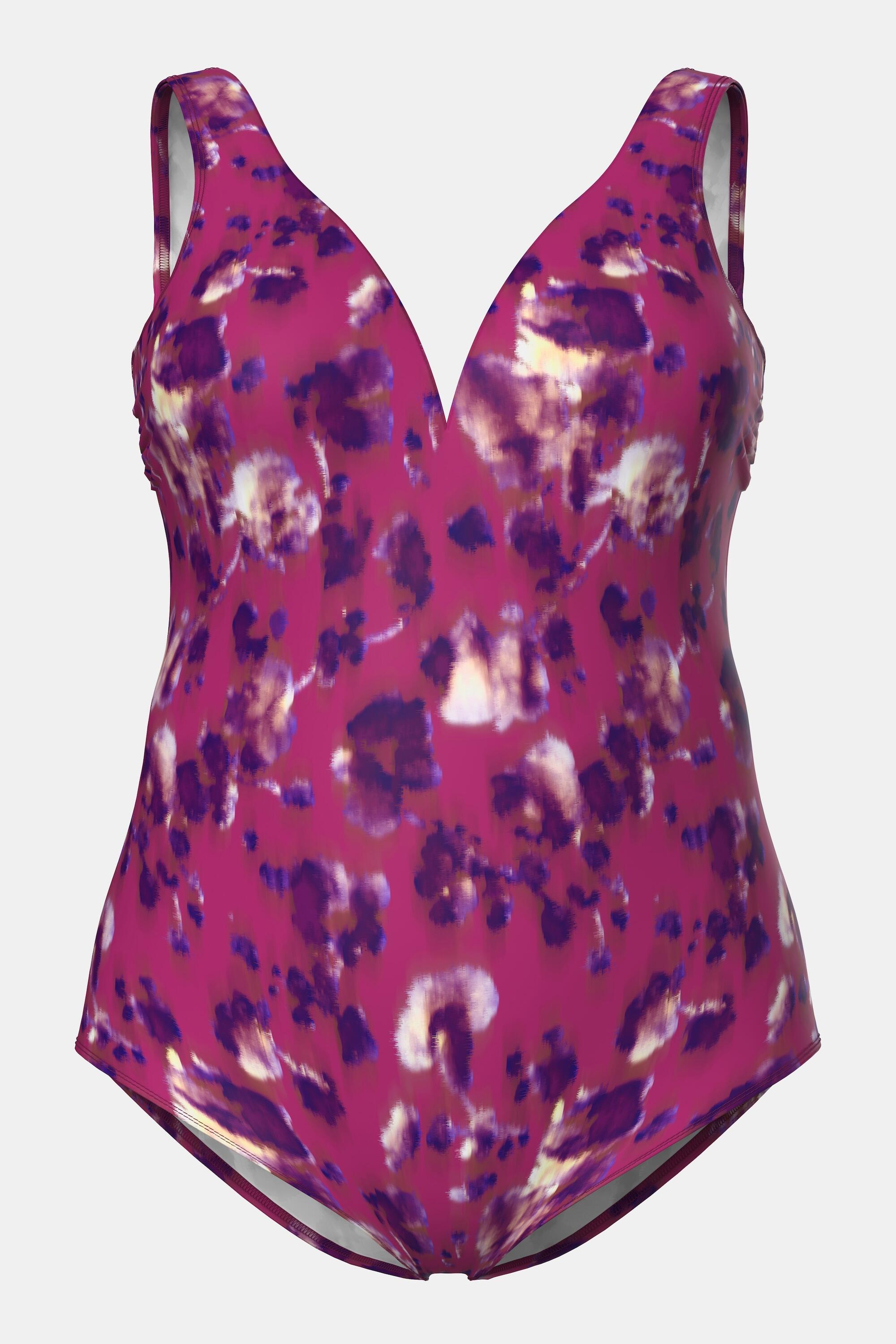 Femme Maillot de bain avec bonnets souples motif floral et barrette fantaisie 6/7