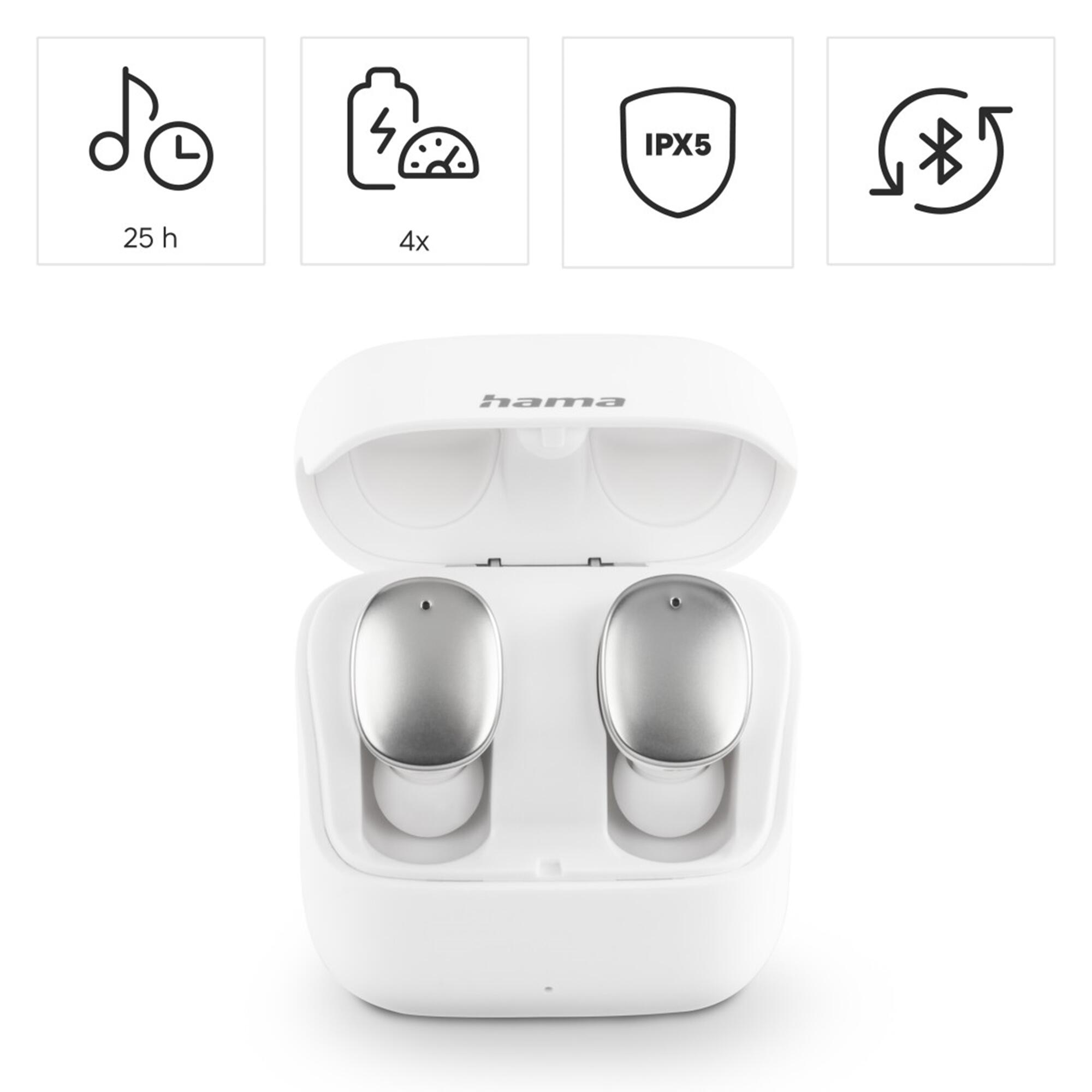 HAMA Bluetooth®-Kopfhörer Spirit Pure, In-Ear, Weiß 2/6