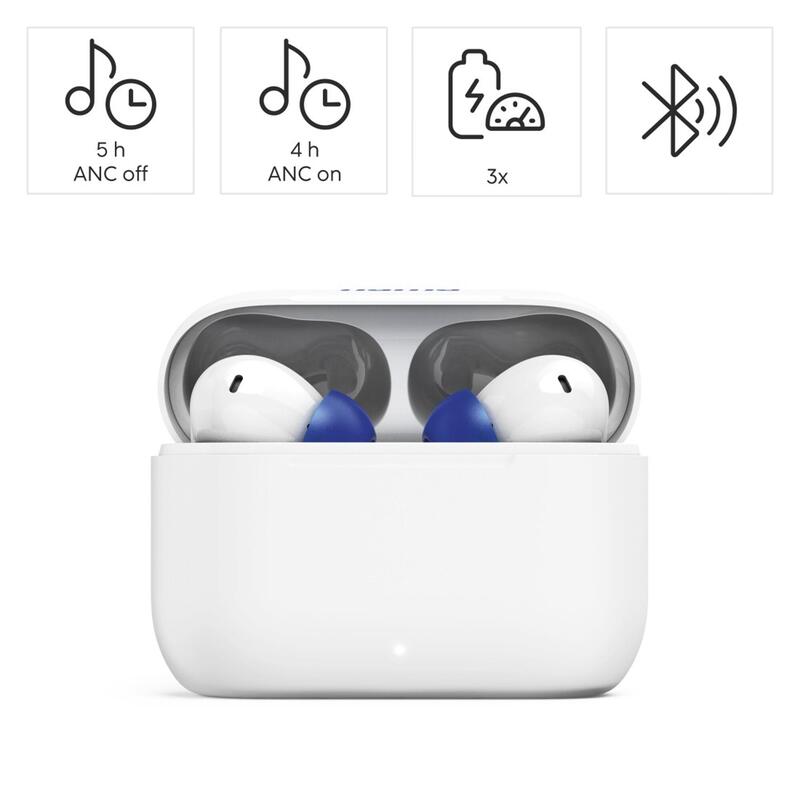 Casti True Wireless Hama Passion Clear II, Bluetooth, Microfon, ANC (Alb)