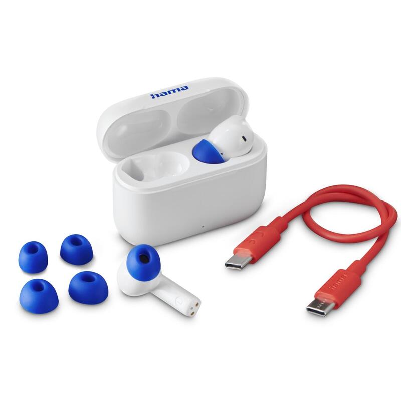 Casti True Wireless Hama Passion Clear II, Bluetooth, Microfon, ANC (Alb)