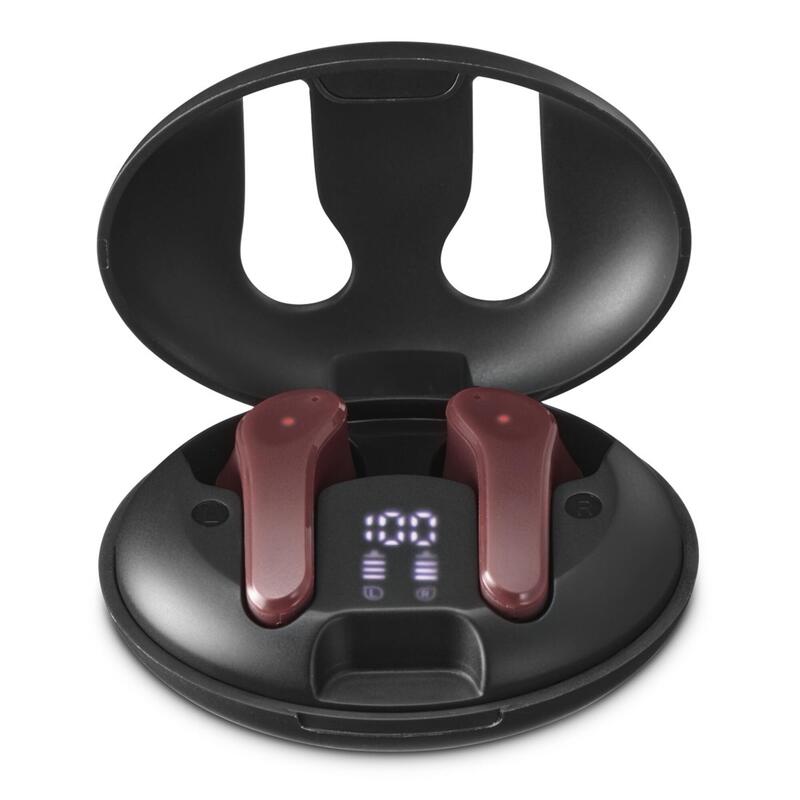 Casti True Wireless Hama Spirit Unchained, Bluetooth, Microfon (Negru/Rosu)