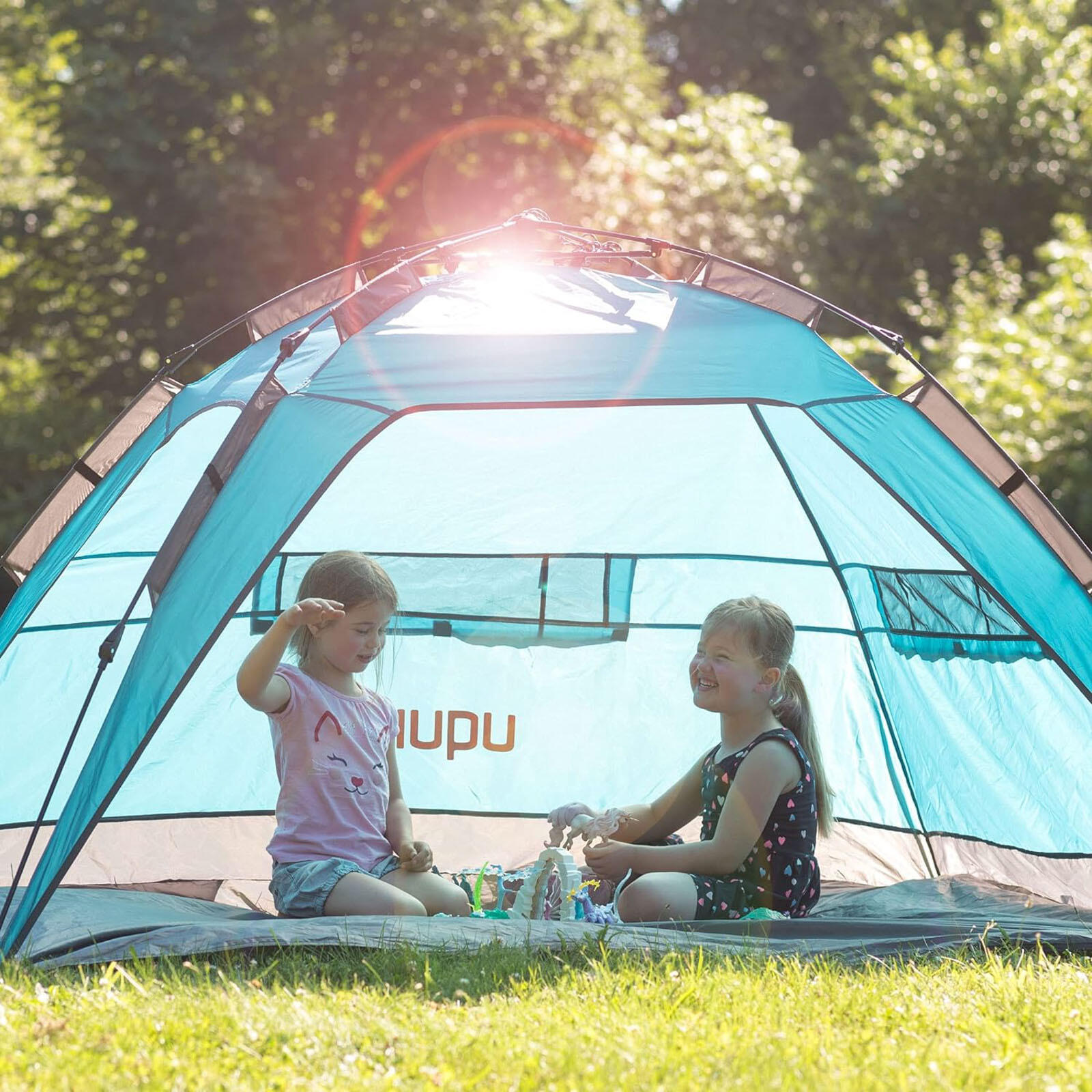 Automatisch strandschelp Buzzy strandtent reizen XL wind zonwering UV50+ 7/7