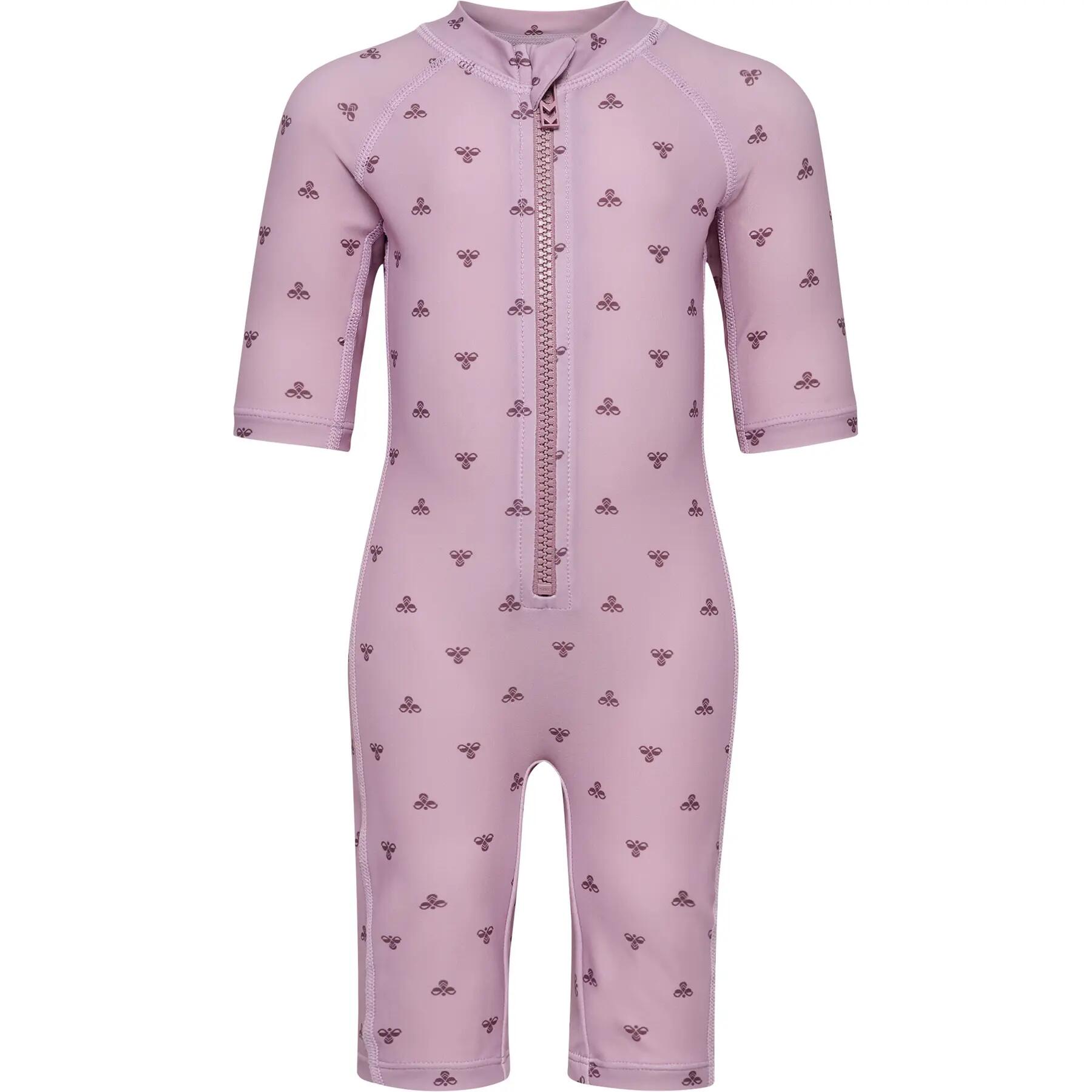 Costume da bagno intero 3/4 ragazza Hummel BEE AOP 2/4