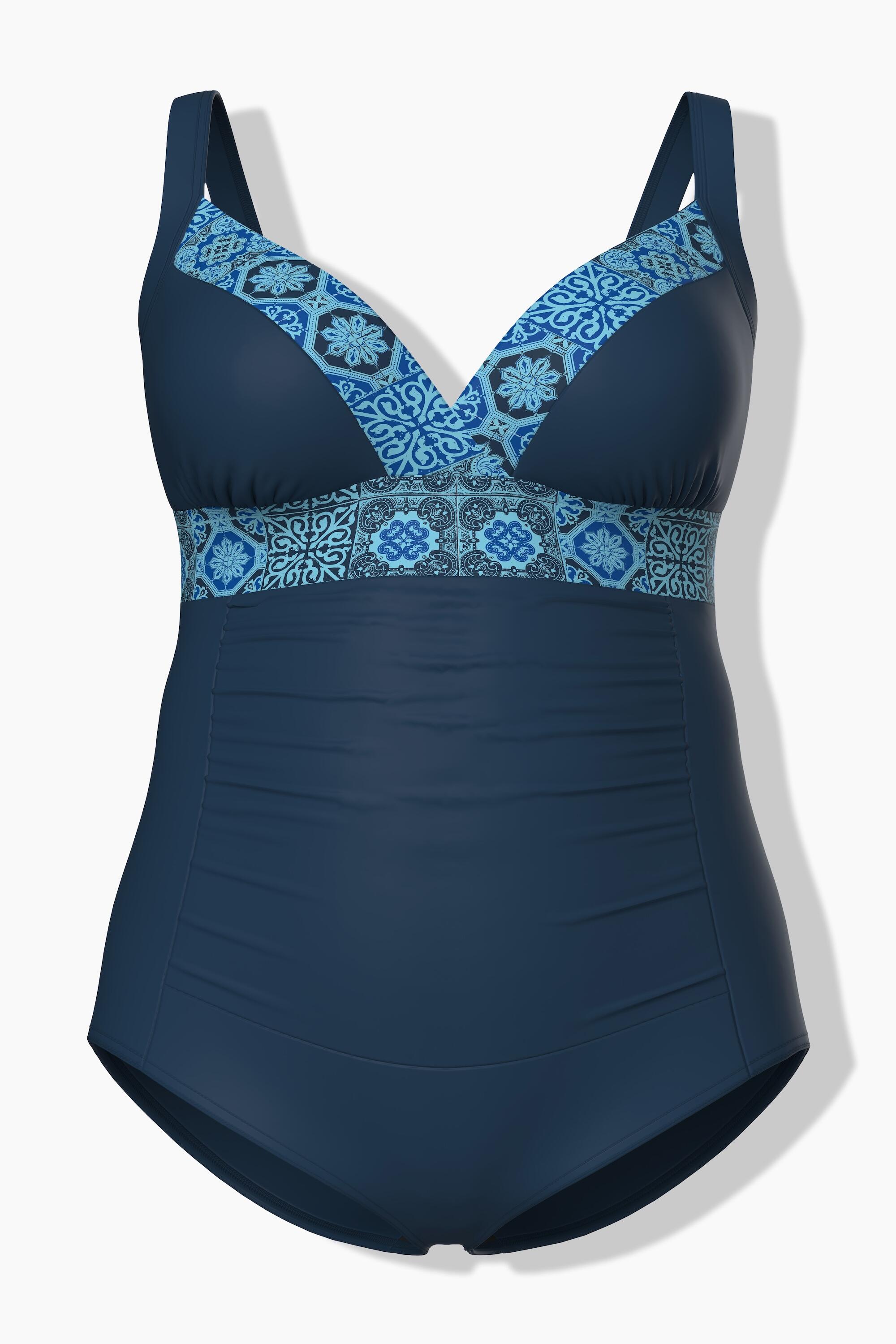 Femme Maillot de bain à bonnets souples bretelles ajustables motif mosaïque 6/7