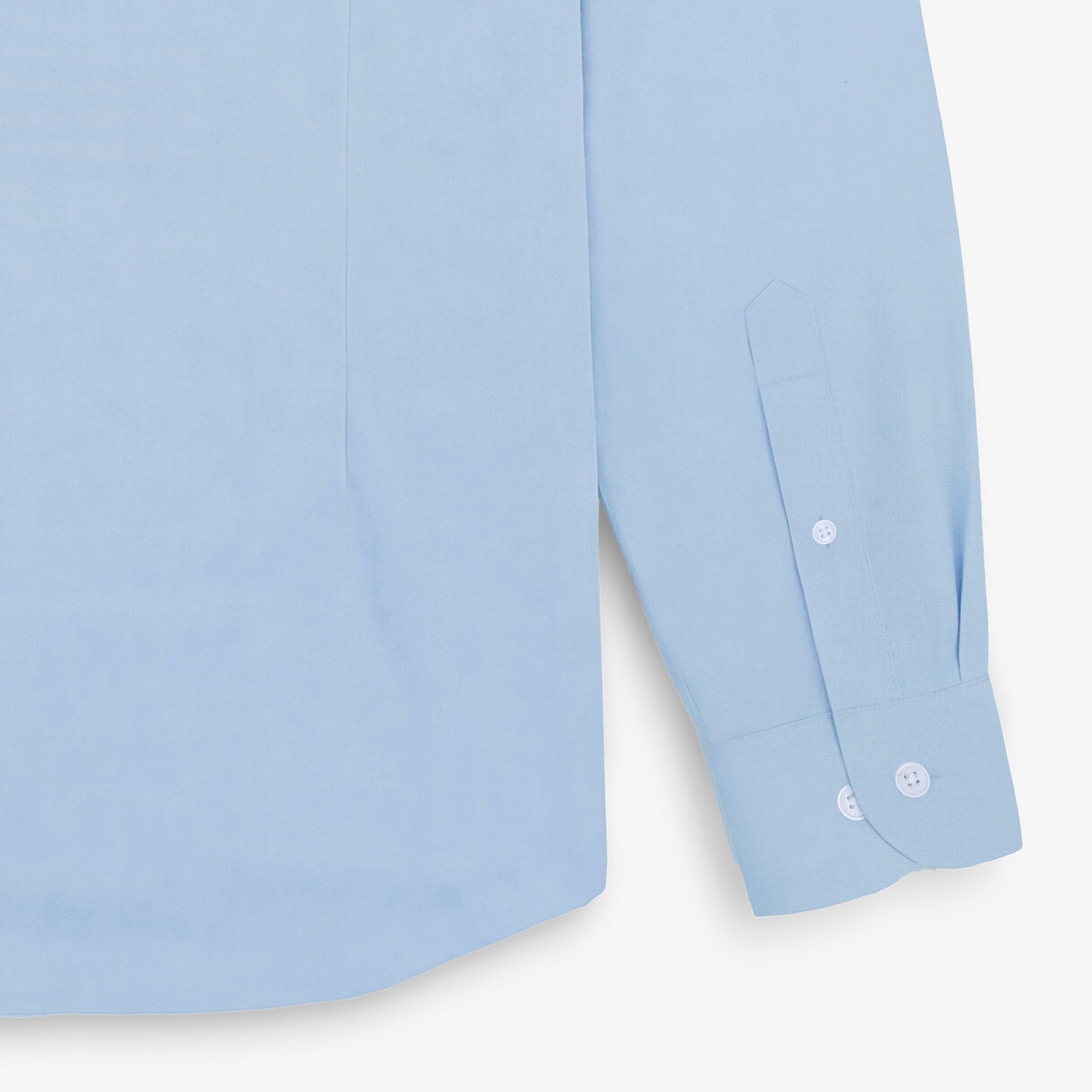 Camisa azul de manga larga de algodón 4/4