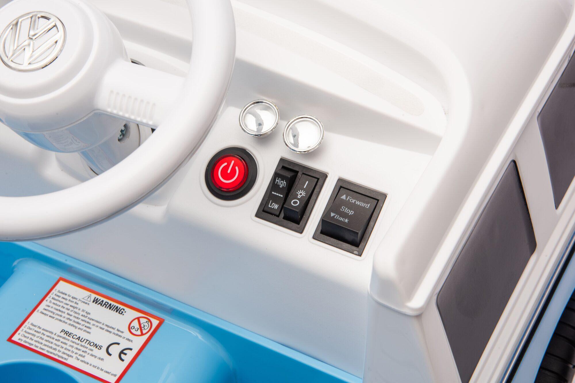 Auto elettrica ufficiale Volkswagen per bambini - Blu e bianca (da 3 a 8 anni) 2/7