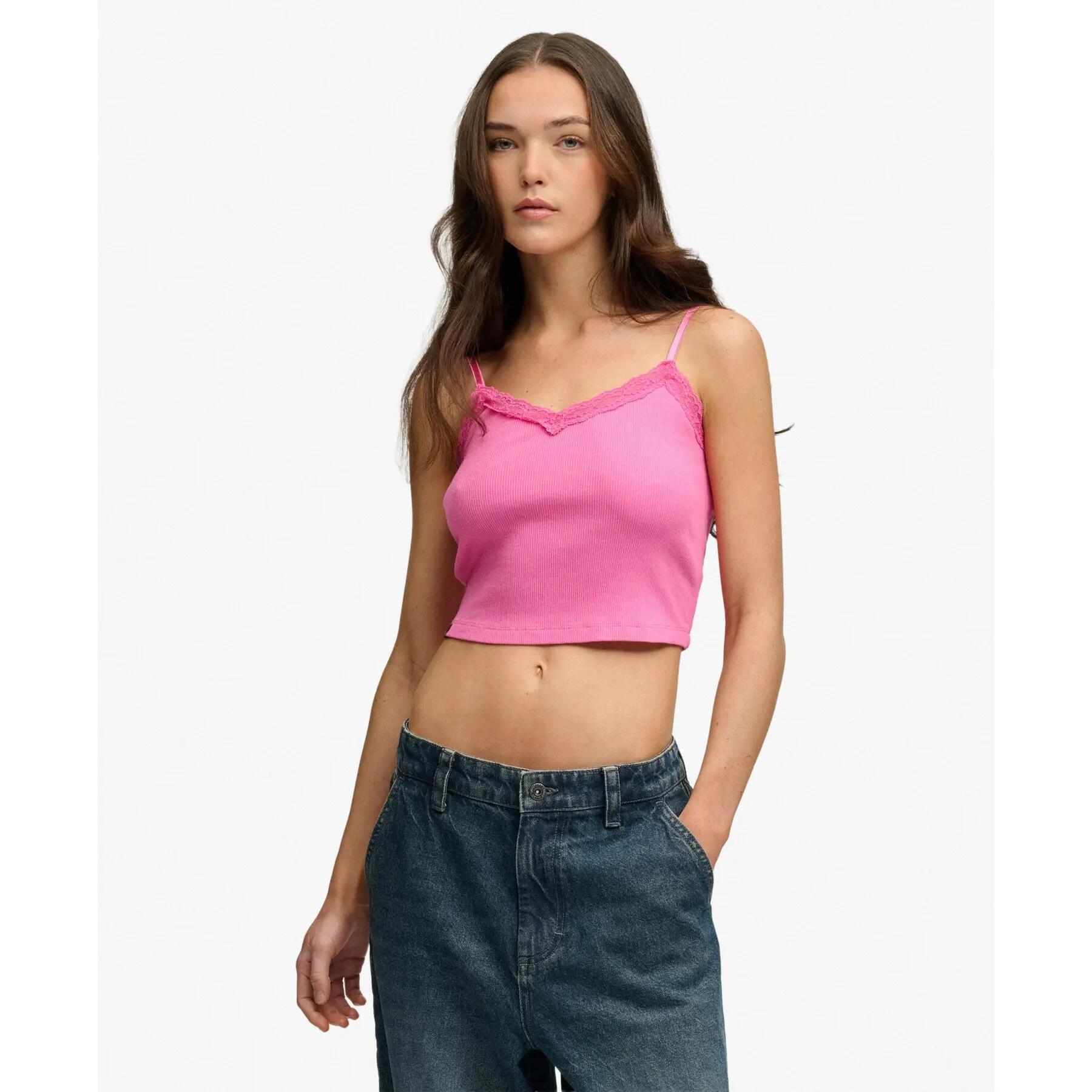 Débardeur à bordure en dentelle femme Superdry Essential 2/6