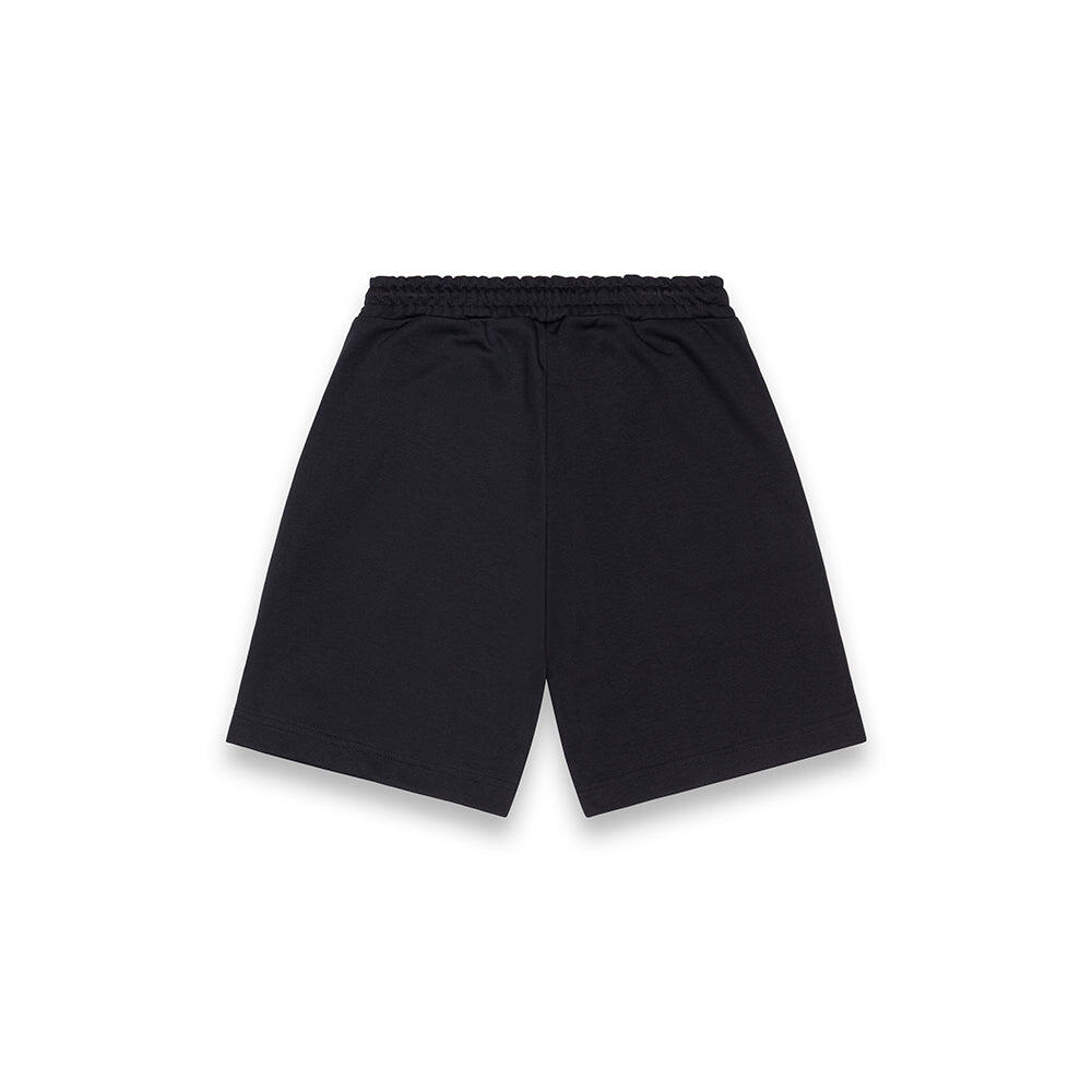 Bermuda Uomo Minimal in Felpa NERO 2/3