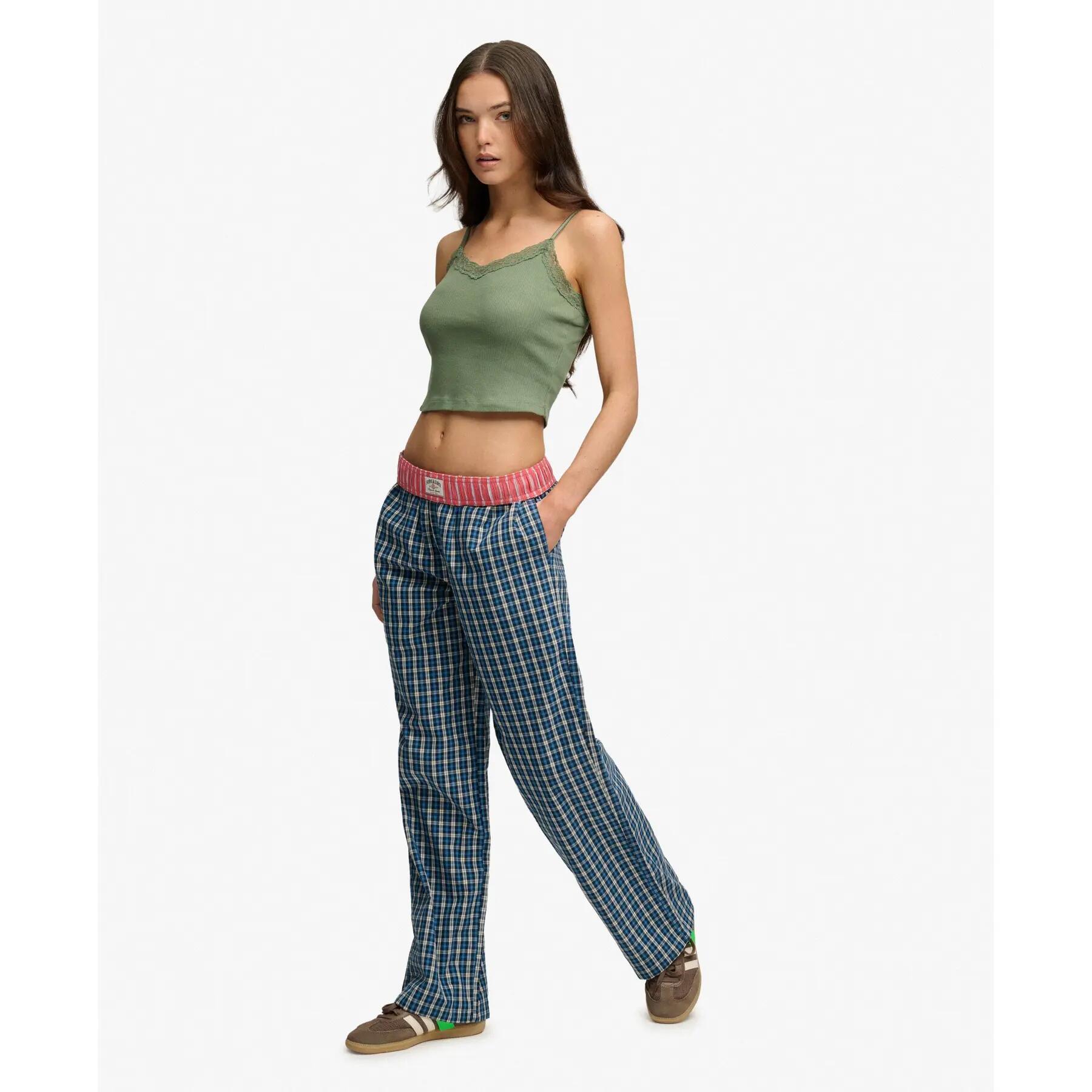 Pantaloni da donna Superdry Mini Check 2/7