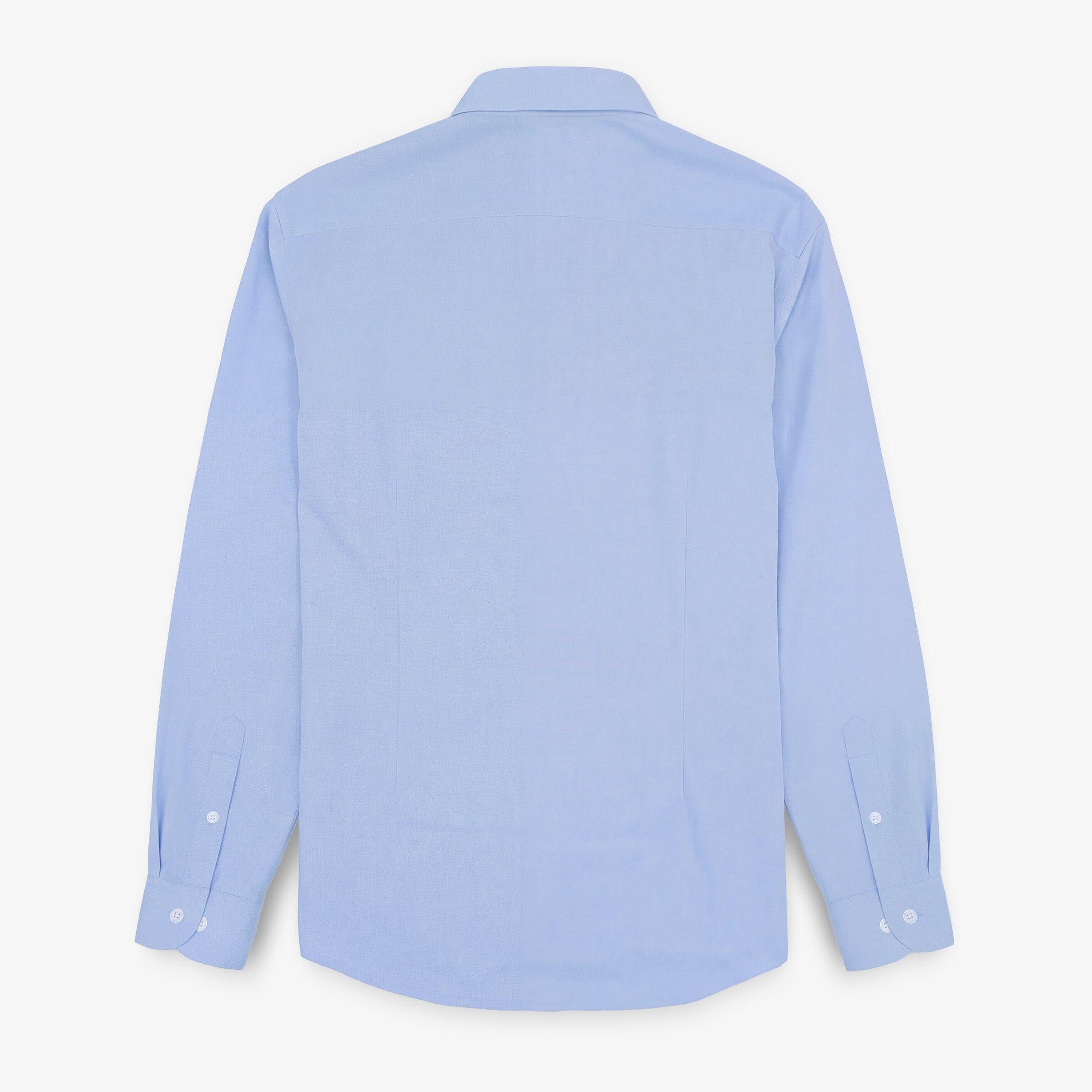 Camisa de manga larga de algodón azul cielo 2/5