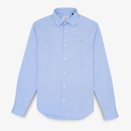 Chemise manches longues en coton bleu ciel