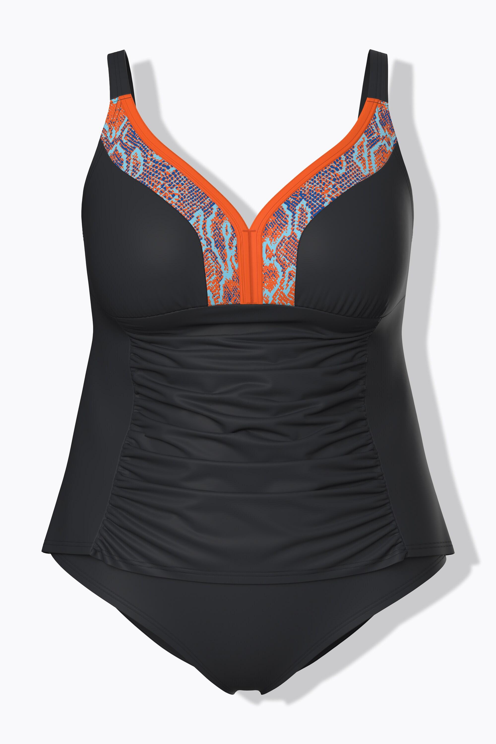 Femme Tankini avec bonnets souples bordure fantaisie et fronces 7/7