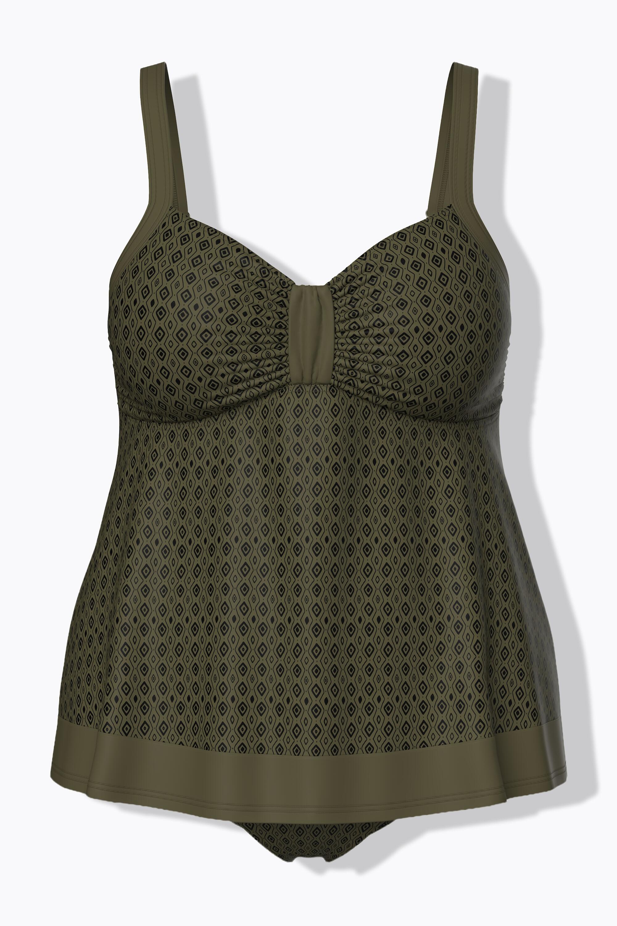 Femme Tankini avec bonnets souples motif graphique et bretelles ajustables 6/7