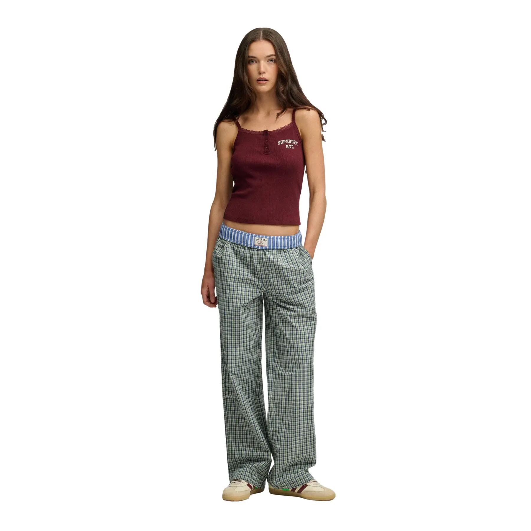 Pantaloni da donna Superdry Mini Check 2/7