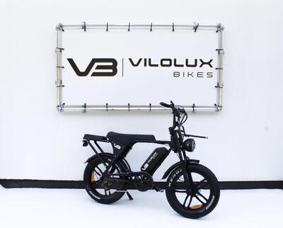 Fatbike v8/c80 pro met achterzit en voorrek - grijs- rijklaar geleverd