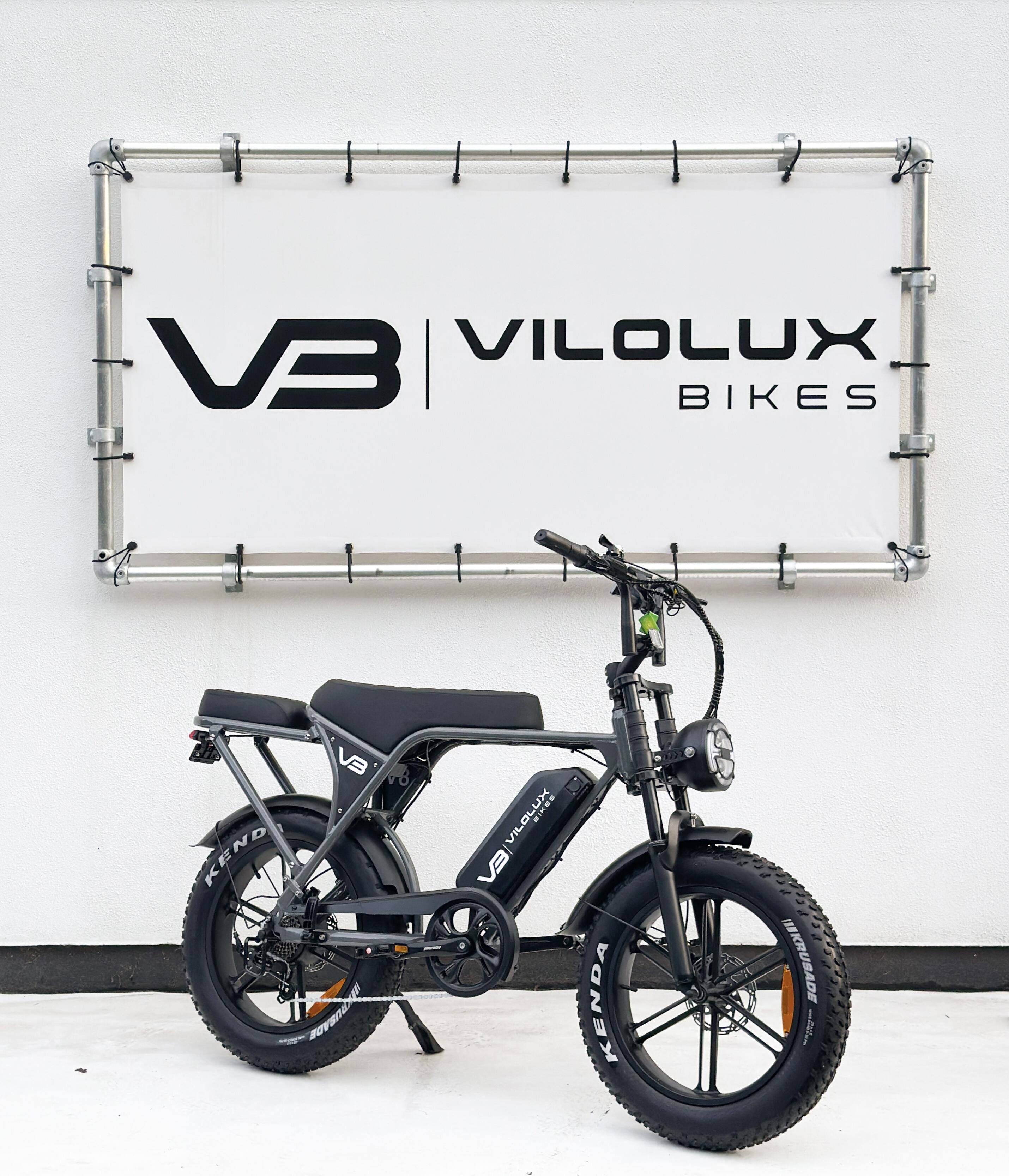 Fatbike V8/C80 PRO met achterzit - GRIJS - Rijklaar geleverd 2/3