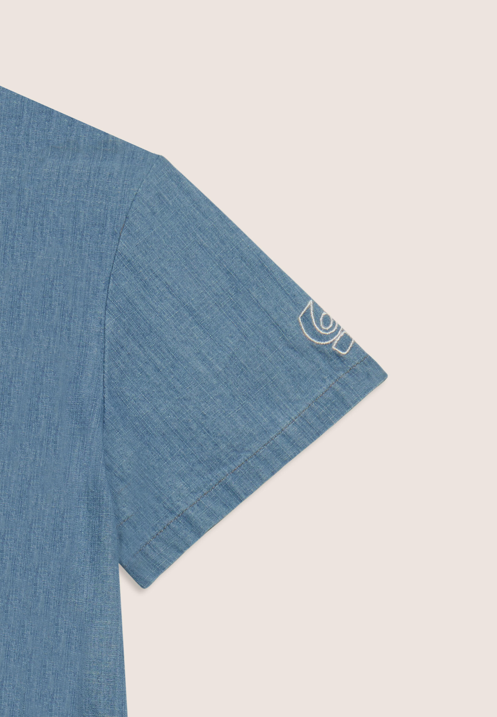 Camicia cropped in chambray denim da bambina e ragazza 3/3
