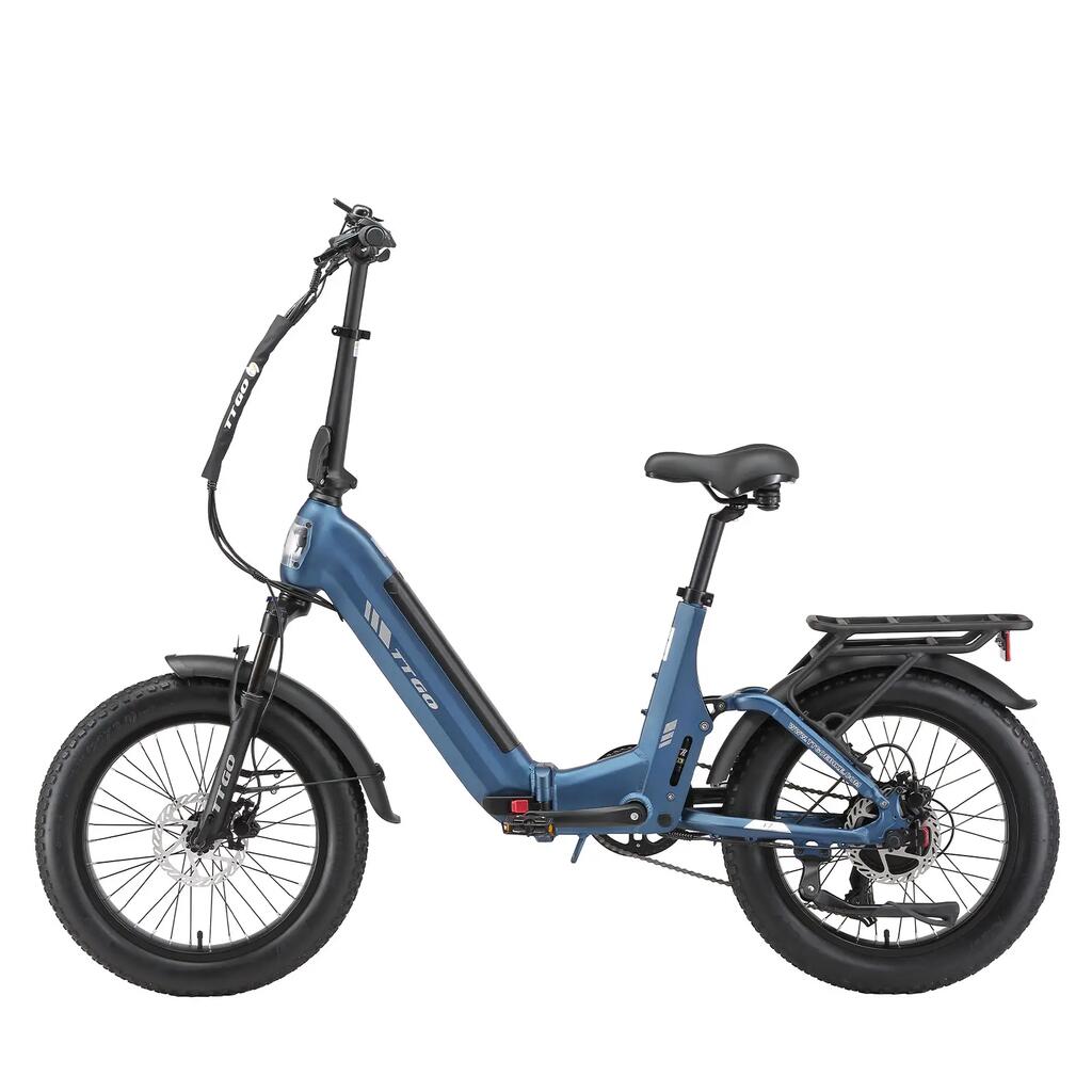 Felnőtt városi elektromos kerékpár F7, 20" × 3,0"-os abroncsok.