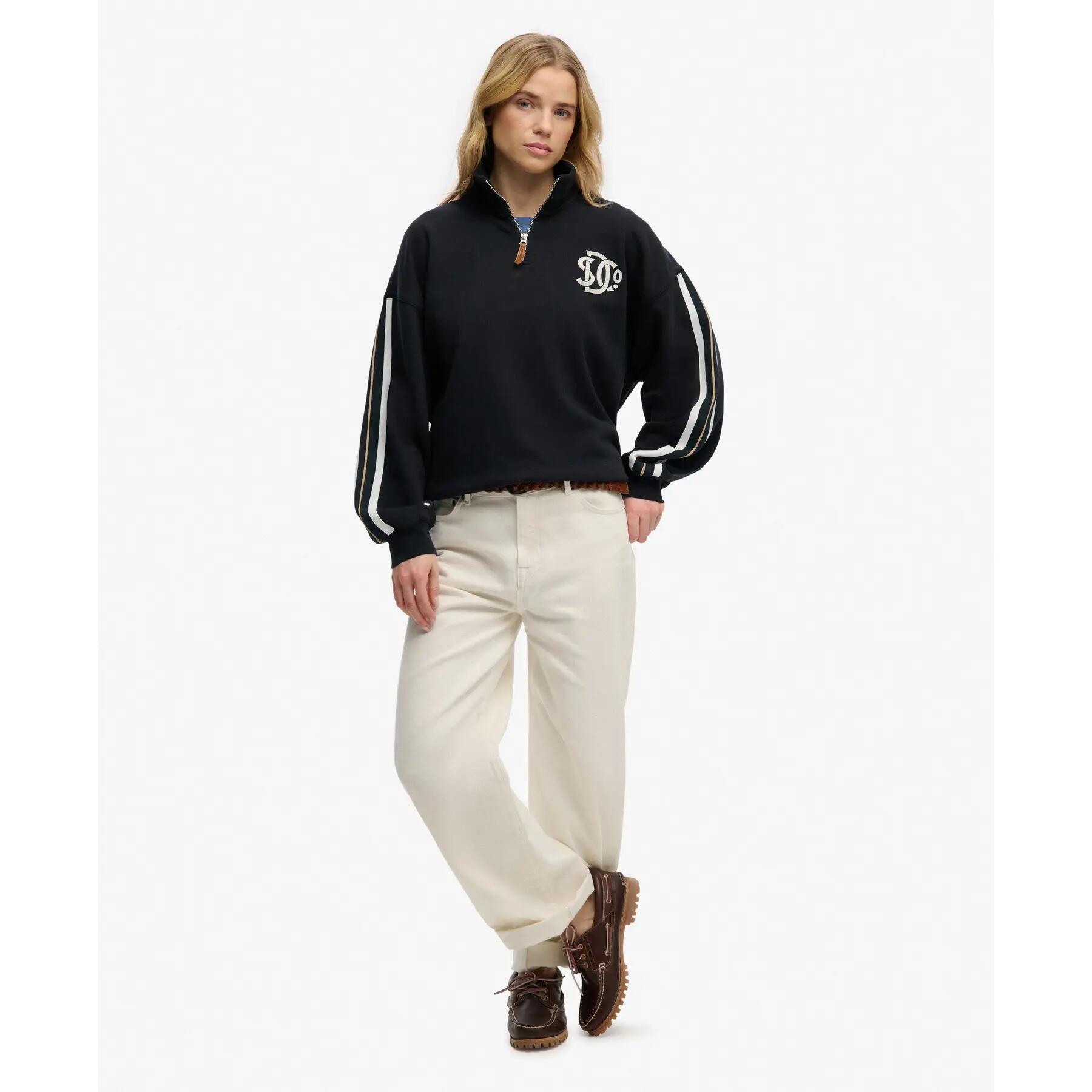 Sweatshirt 1/2 zip femme Superdry Country Club 3/6