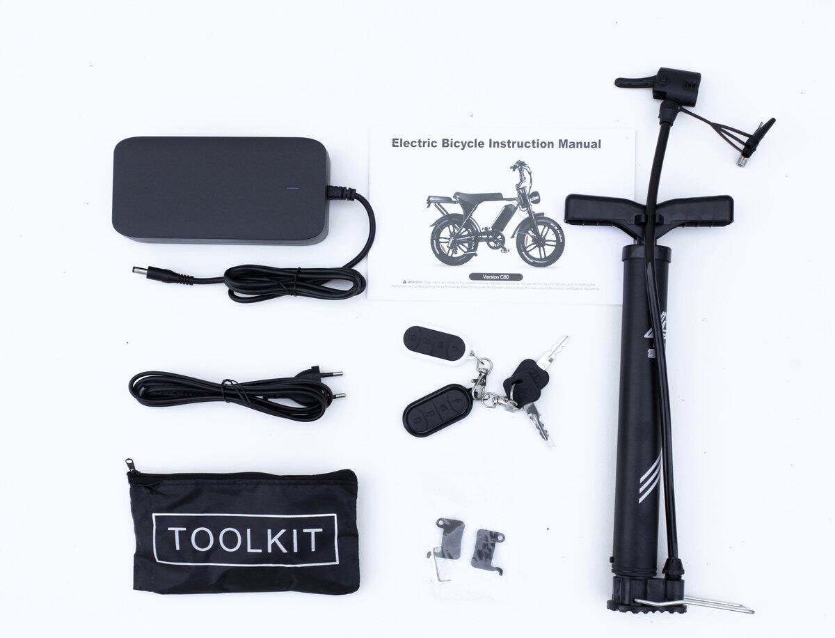 **Fatbike V8/C80 PRO avec porte-bagages avant – Noir – Livré prêt à rouler** 7/7
