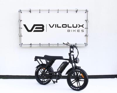 Fatbike v8/c80 pro met achterzit - zwart - rijklaar geleverd