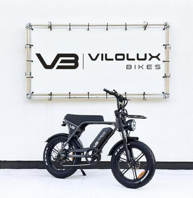 Fatbike v8/c80 pro met voorrek - grijs - rijklaar geleverd