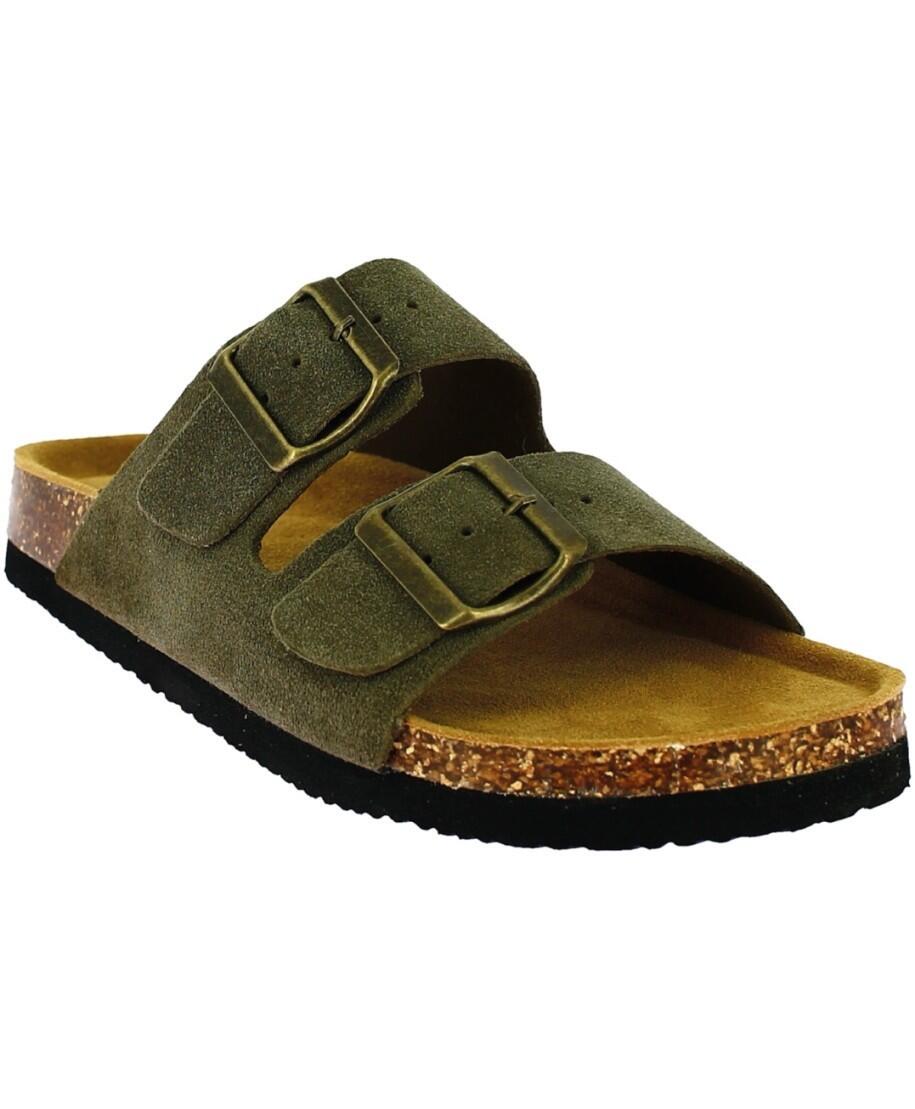 Sandales Cuir à 2 Brides Homme Elementerre Sandalma 41 Kaki 2/6