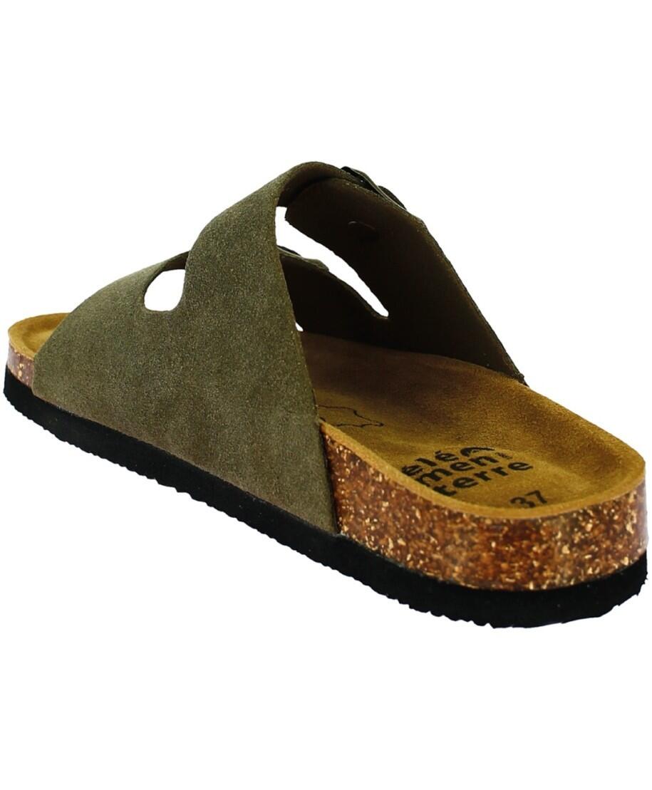 Sandales Cuir à 2 Brides Homme Elementerre Sandalma 41 Kaki 5/6