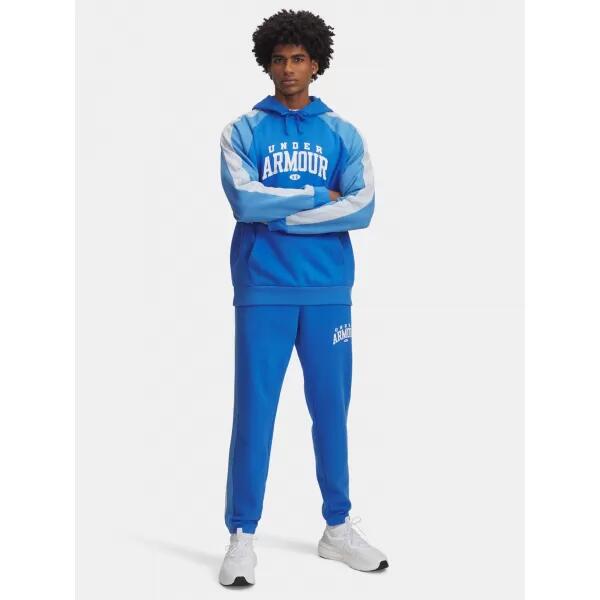 Spodnie Męskie Under Armour Dresowe Z Logo Rival Fleece Colorblock 3/4