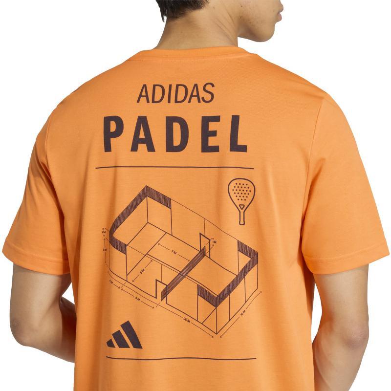 Camiseta Laranja Gráfica Padel da Adidas 4/5