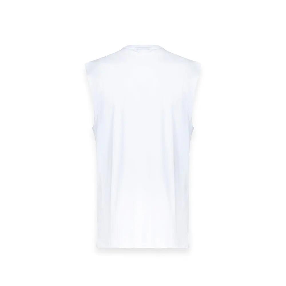 Smanicato in jersey minimal con stampa iconica BIANCO 2/3