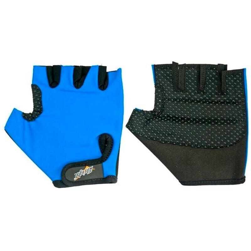 Rękawiczki rowerowe sportowe Lycra niebieskie