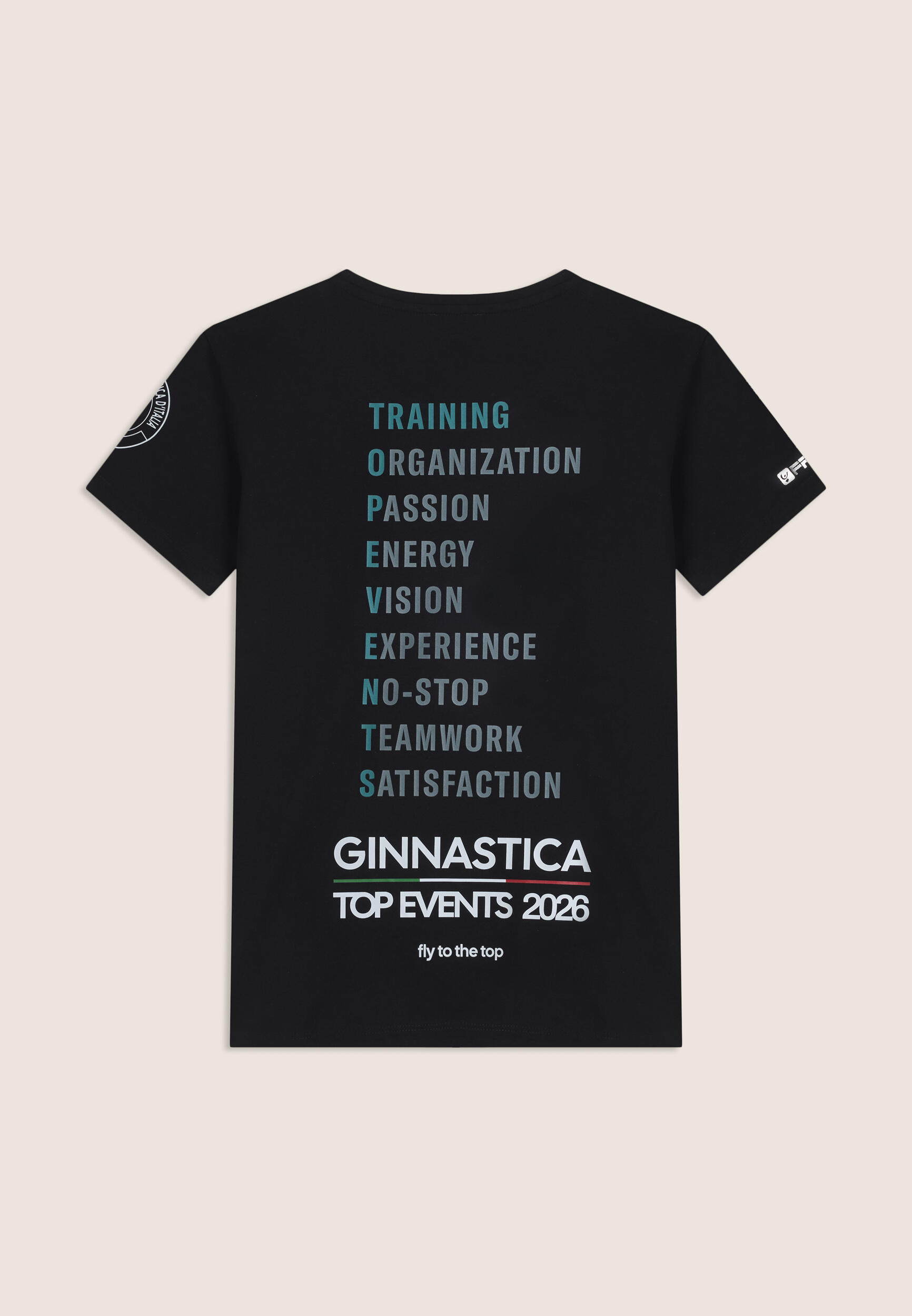 T-shirt FGI Donna TOP EVENTS 2026 con Maxi Stampa TRAINING 2/3