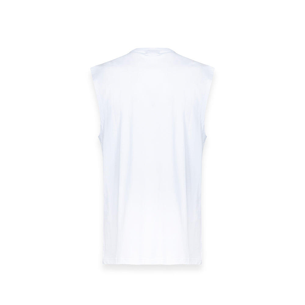 Smanicato in jersey minimal con stampa iconica BIANCO 2/3