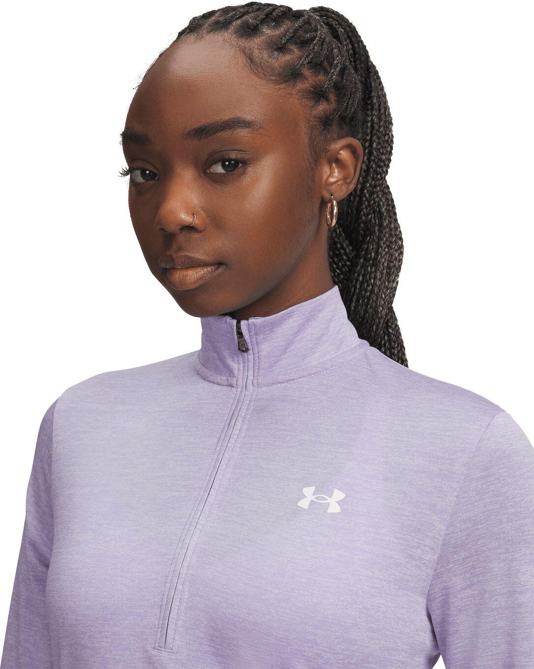 Haut 1/2 zip Under Armour Tech Twist Violet Femme 3/3