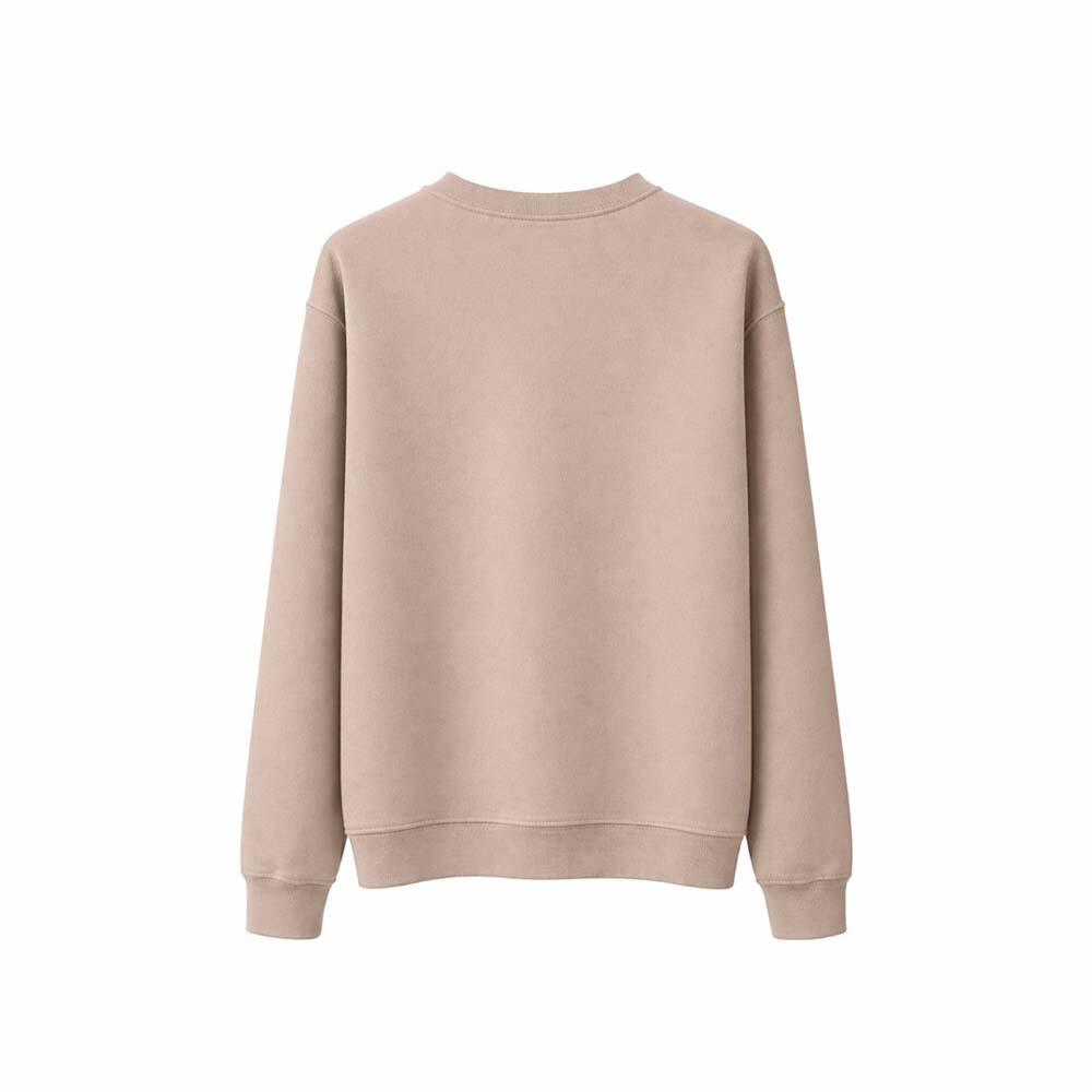 Felpa Girocollo Basic con Stampa Logo Iconica TAUPE 2/2