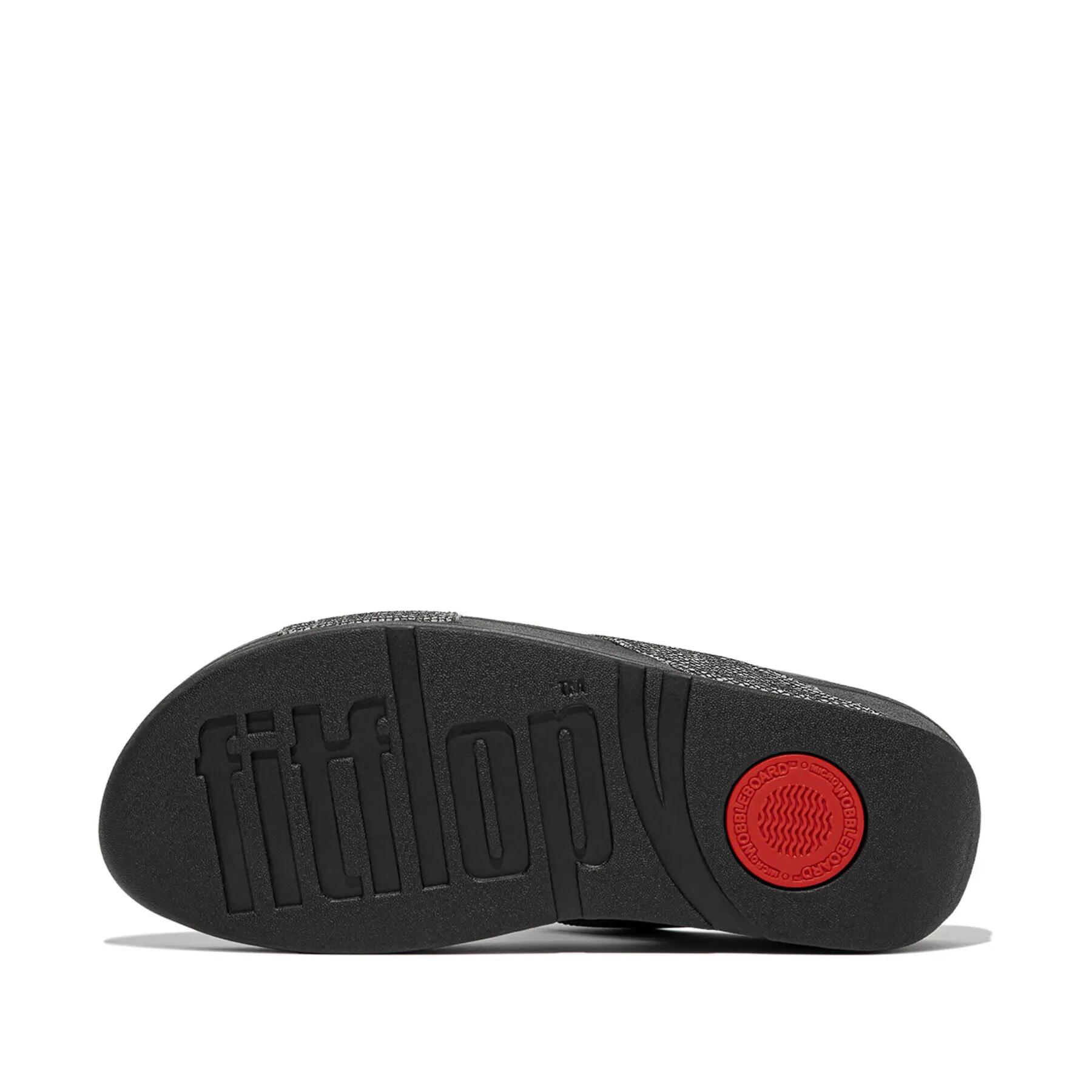 Sandalias de mujer FitFlop Lulu Cross Slide - Glitterball 5/7