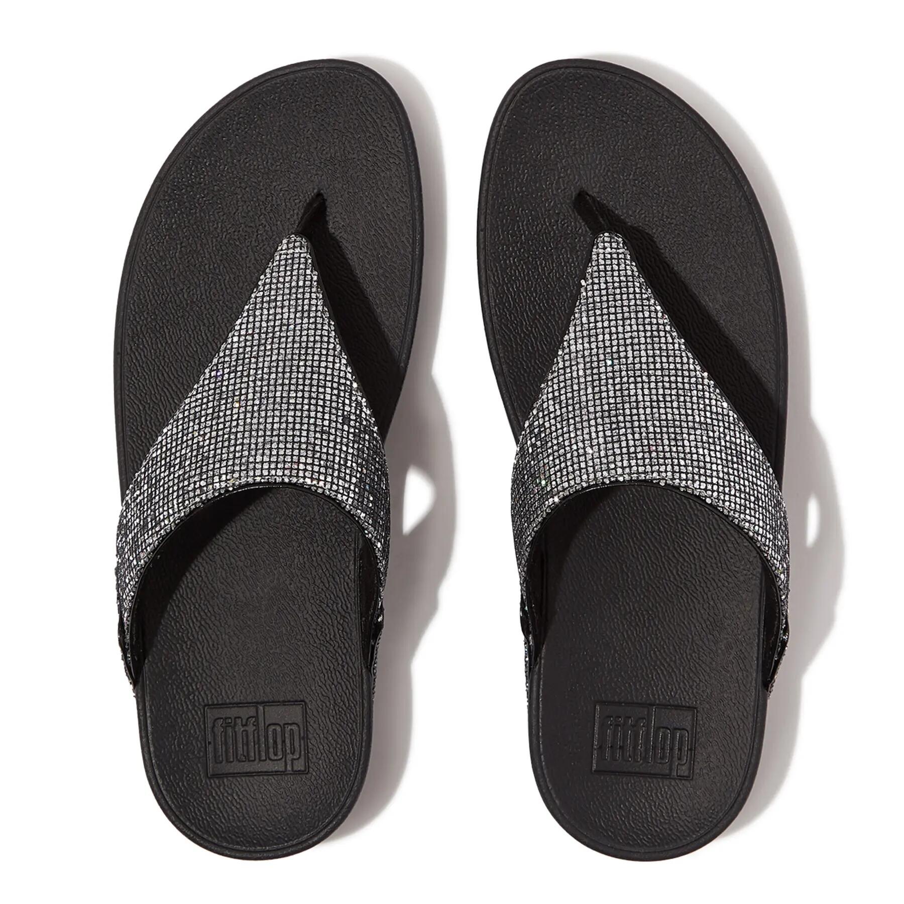 Sandały damskie FitFlop Lulu Toe Post - Glitterball 4/7