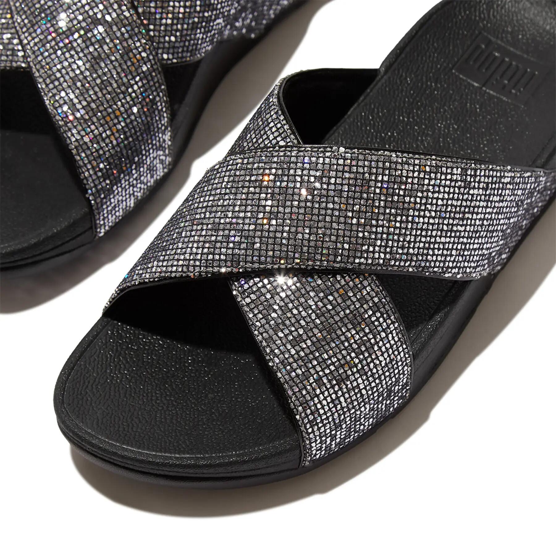 Sandalias de mujer FitFlop Lulu Cross Slide - Glitterball 6/7
