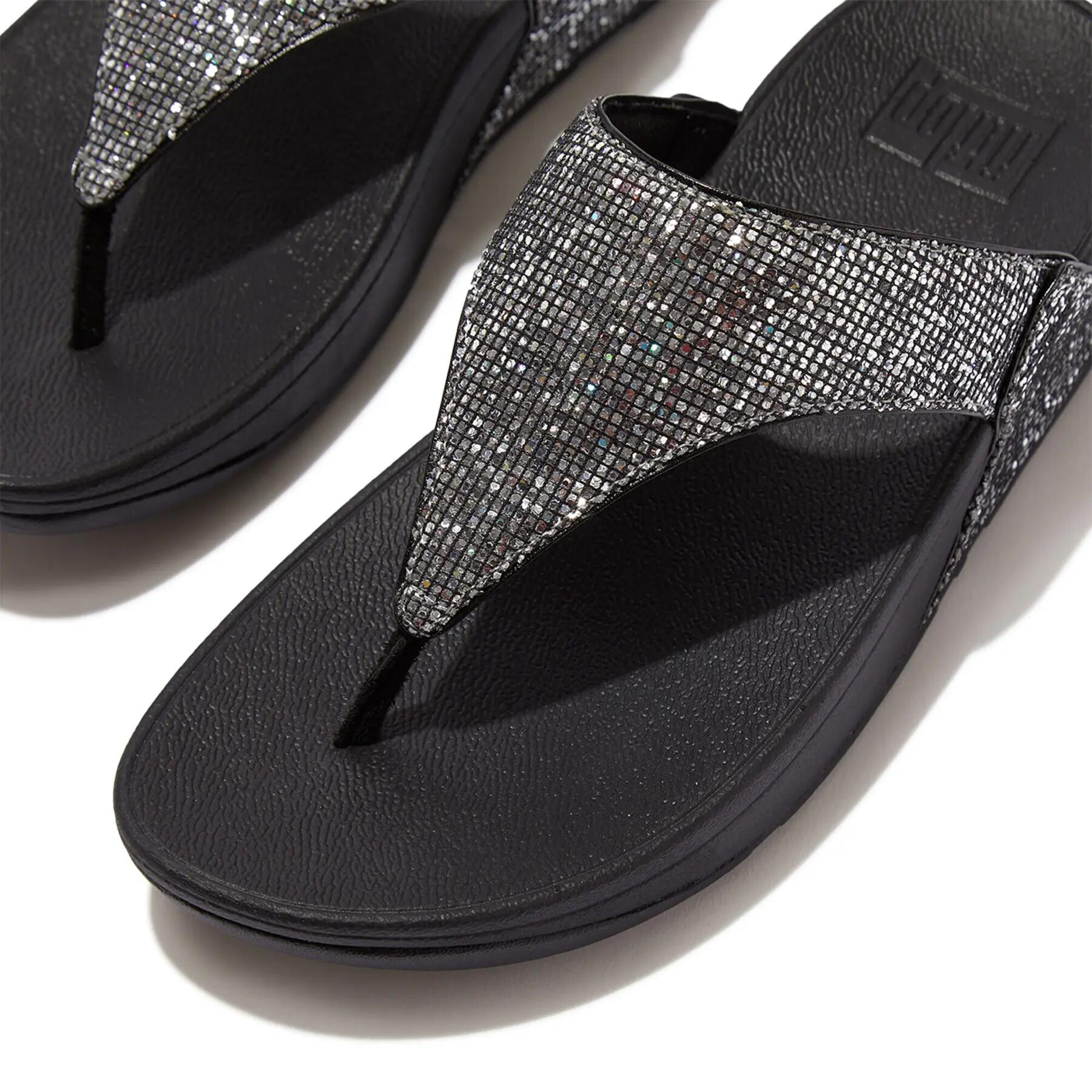 Sandały damskie FitFlop Lulu Toe Post - Glitterball 6/7