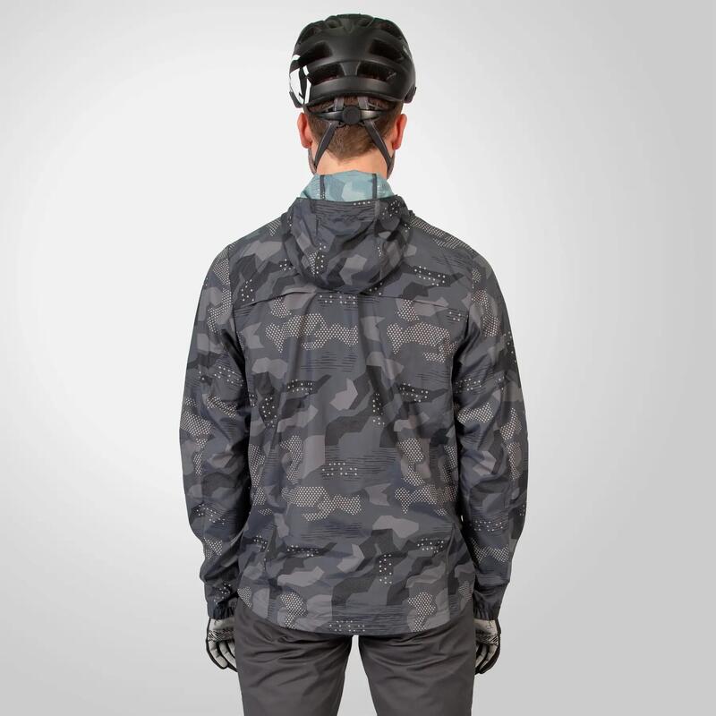 Endura Hummvee windproof shell jacket Grey Camo L