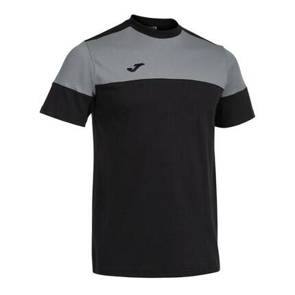 Camiseta Manga Corta Fútbol Hombre Joma Crew V Negro
