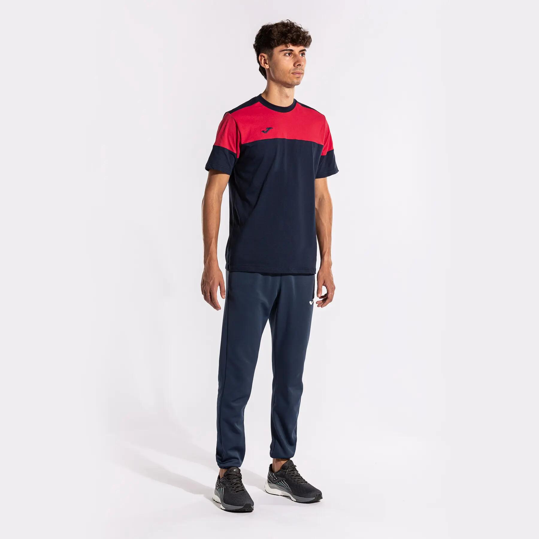 Maillot Manches Courtes Football Homme Joma Crew V Bleu Marine 3/7