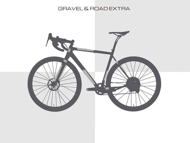 Framebeschermingsset - EXTRA Gravel/weg - transparant/zilver 4/4